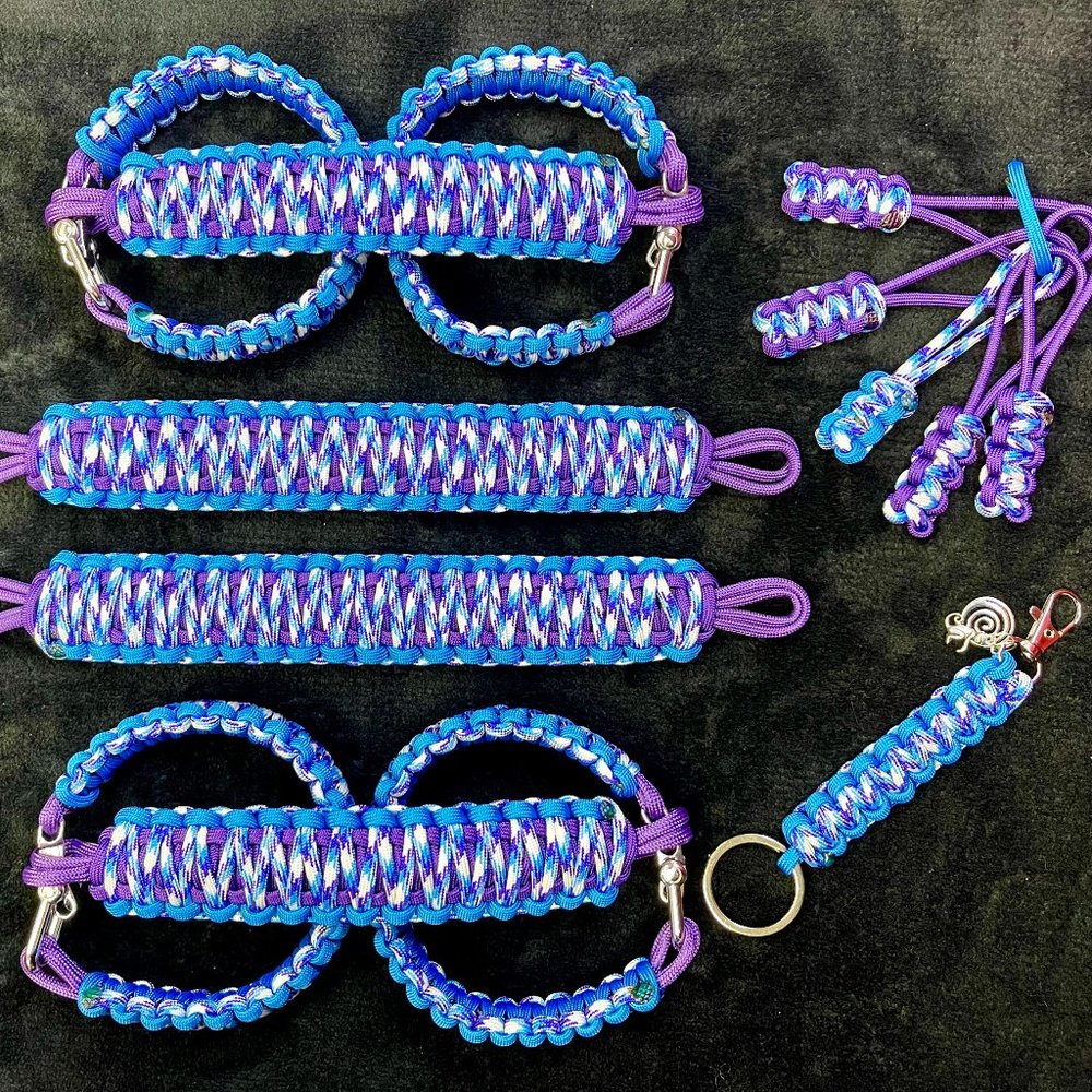Brand New Handmade 550 Paracord Grab Handle Set for use in a Jeep SxS Golf Cart!